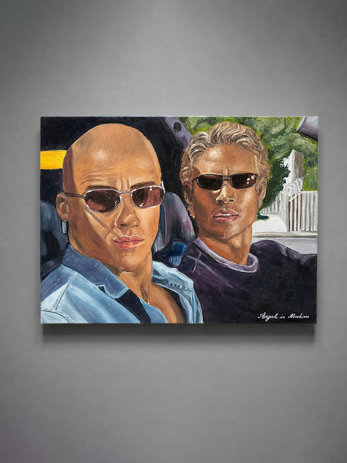 "Smoke Him" Oil Painting